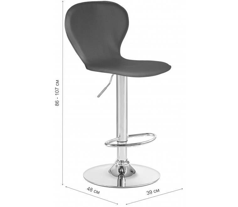 Барный стул Elisa серый