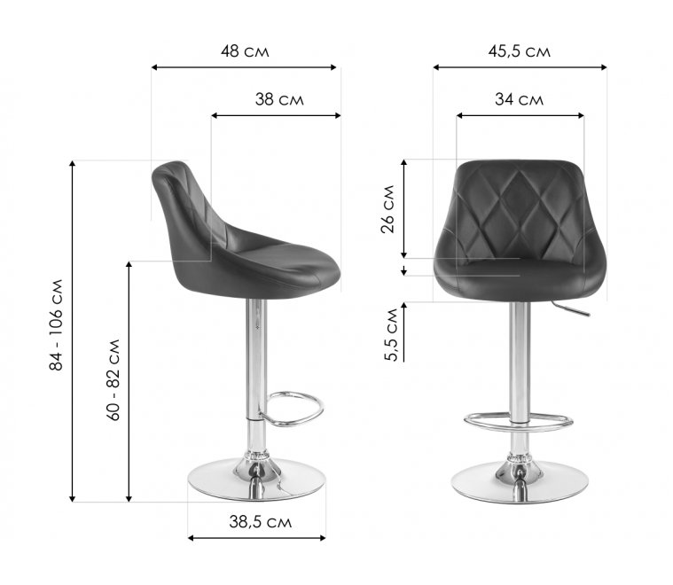 Барный стул Logan коричневый
