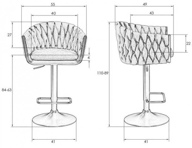 Барный стул Marcel серый