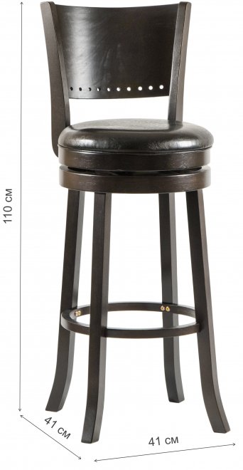 Барный стул Tony Bar капучино чёрный