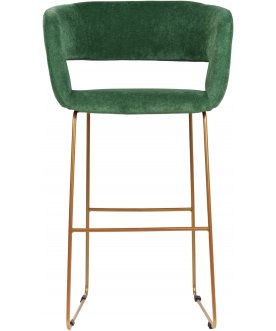 Барный стул Hugs зеленый / золото