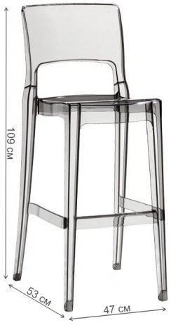 Барный стул Isy Antishock прозрачный