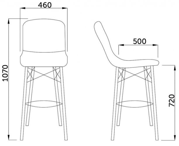 Барный стул Kord белый