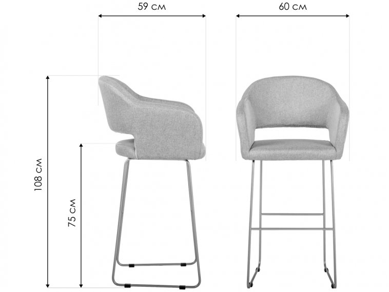Барный стул Oscar Линк блюарт / золото