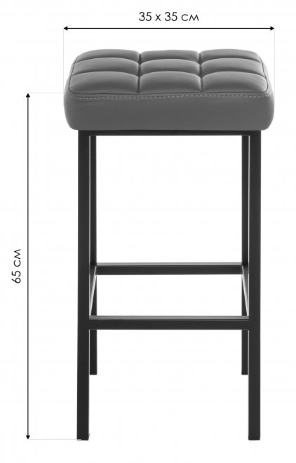 Барный стул Лофт ткань канди крем / черный матовый