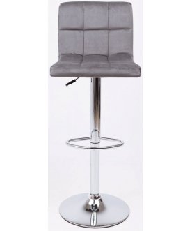 Барный стул Logos велюр темно-серый