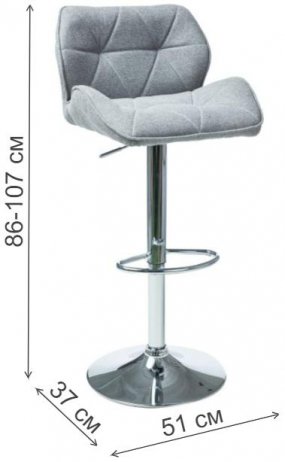 Барный стул C122 серый