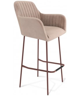Барный стул Sheffilton SHT-ST38-1/S29 латте / медный металлик