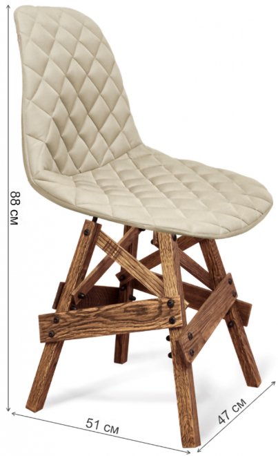 Барный стул SHT-S71 светло-бежевый / дуб брашированный