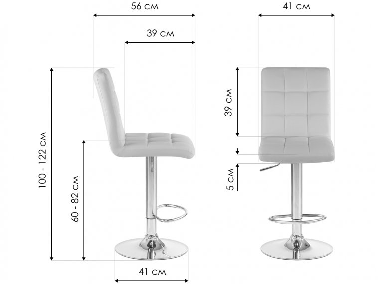 Барный стул Kruger белый