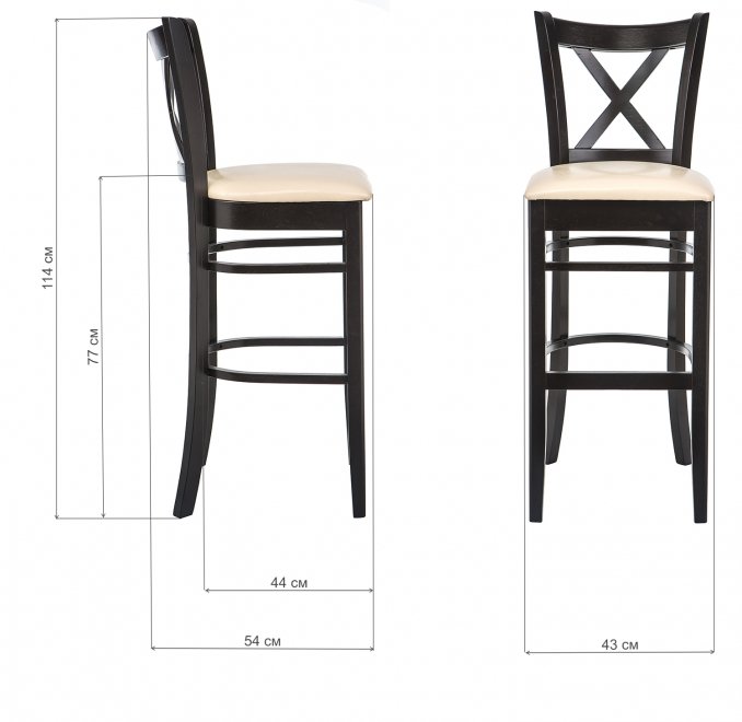 Барный стул Terra cappuccino / cream