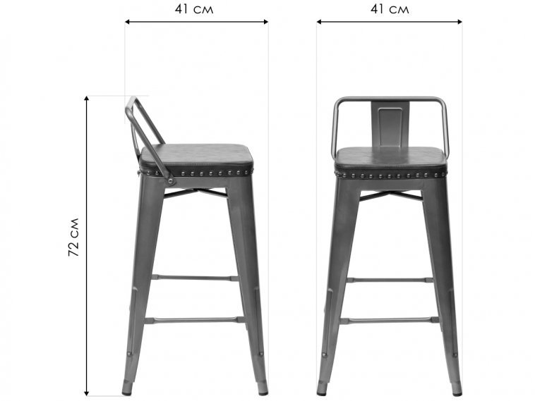 Барный стул Тиоли Софт низкий черный матовый
