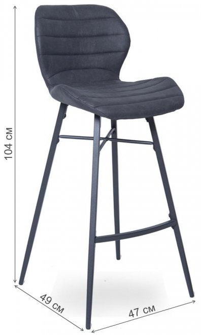 Барный стул WX-7 ткань cowboy 101 / black