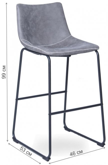 Барный стул WX-9 кожзам smoky f811-51 / black