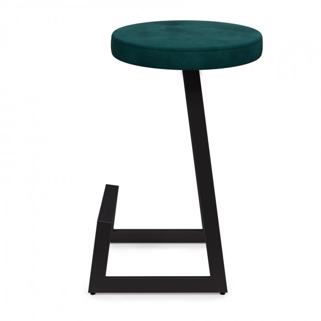 Барный стул Корс-65 софт (380*445*650) ткань velur azure/черный