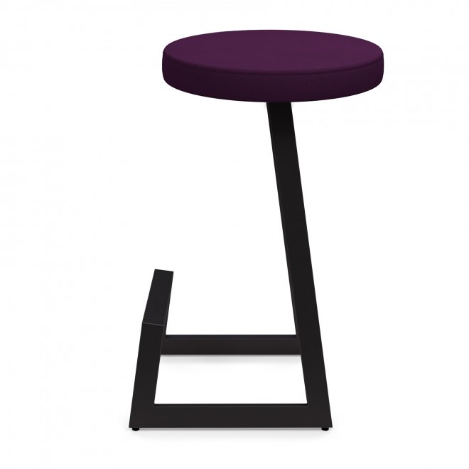 Барный стул Корс-65 софт (380*445*650) ткань violet/черный