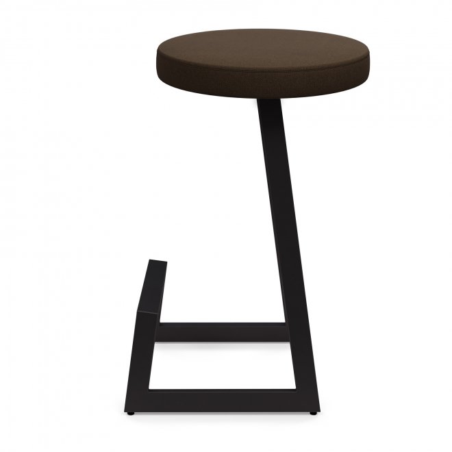 Барный стул Корс-75 софт (380*445*750) ткань brauni/черный