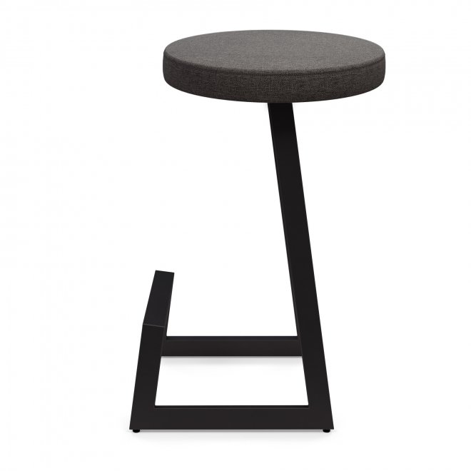 Барный стул Корс-75 софт (380*445*750) ткань grey lunar/черный