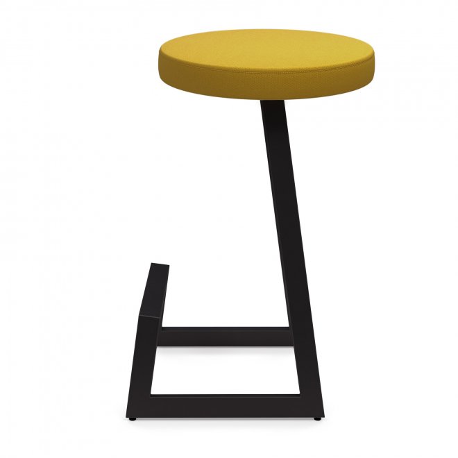 Барный стул Корс-75 софт (380*445*750) ткань ricco/черный