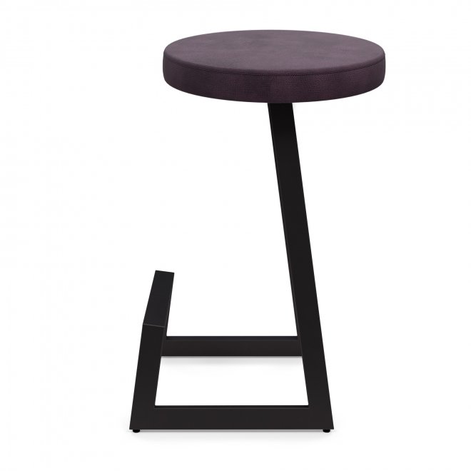 Барный стул Корс-75 софт (380*445*750) ткань velur grey/черный