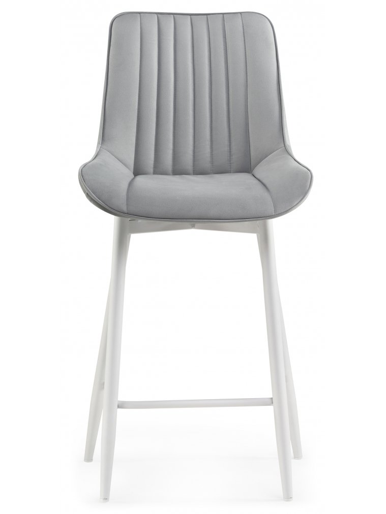 Полубарный стул Седа К бежевый велюр (velutto 18) / белый