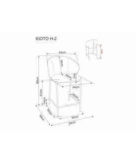 Полубарный стул Kioto H_2 t.253