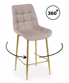 Полубарный стул Челси латте (zd 290) / золотой