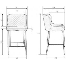 Полубарный стул Christian'65