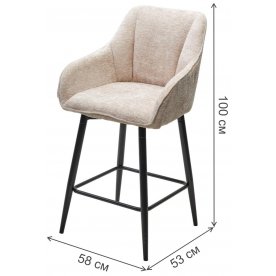 Полубарный стул Eryk 180 поворотный