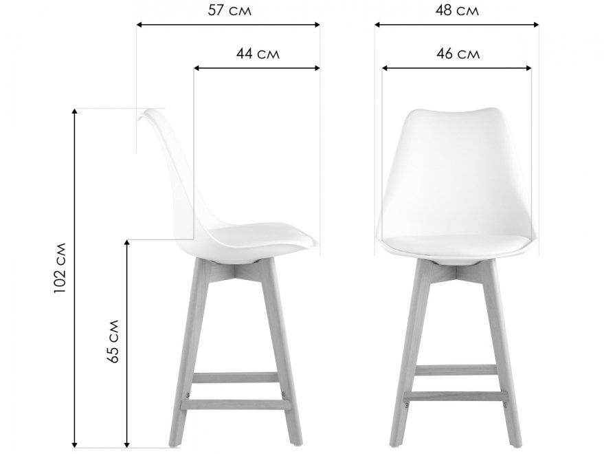 Полубарный стул Майн черный