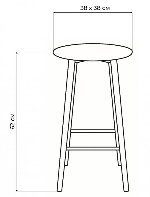 Полубарный стул Гангток олива / черный матовый