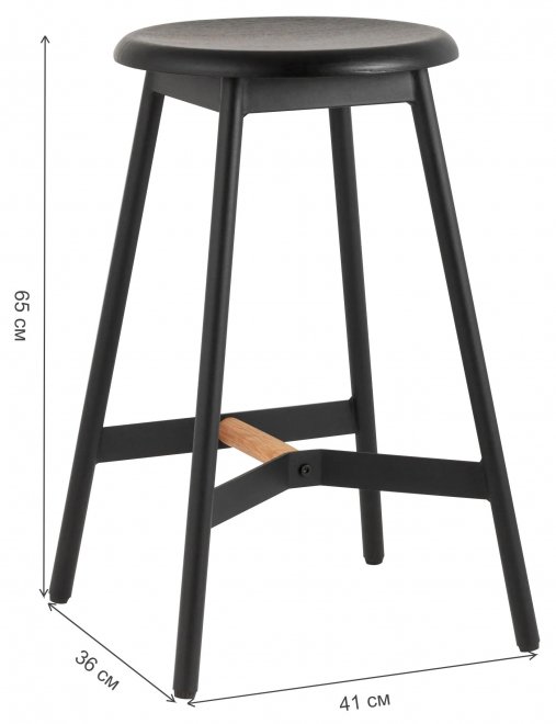 Полубарный стул Карун черный