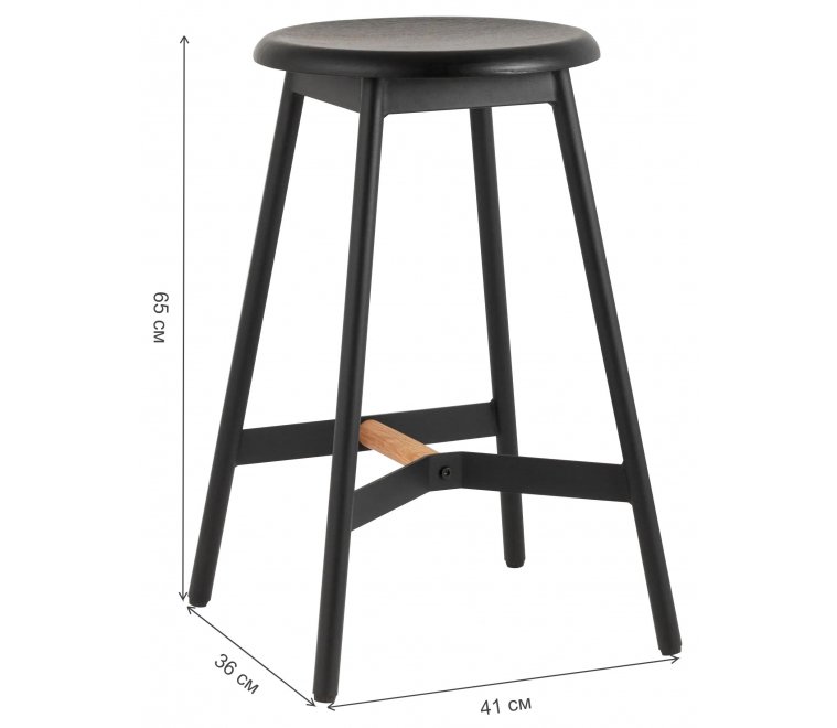 Полубарный стул Карун черный