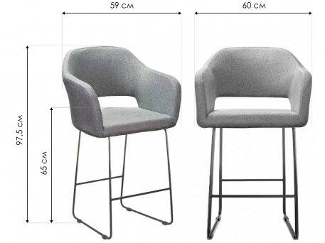 Полубарный стул Oscar Линк браун