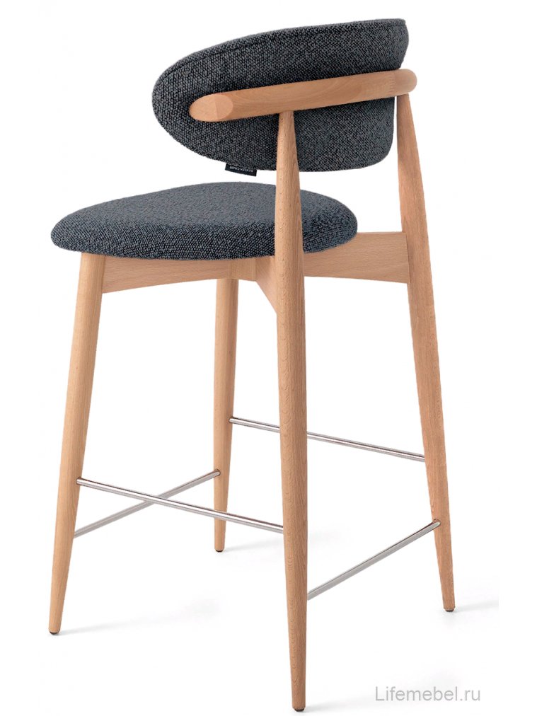 Полубарный стул Lucas темно-серый / орех