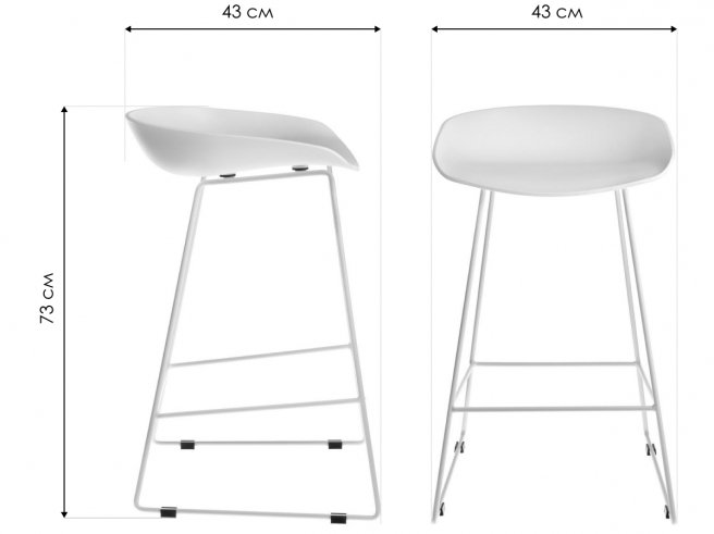 Полубарный стул Neo чёрный
