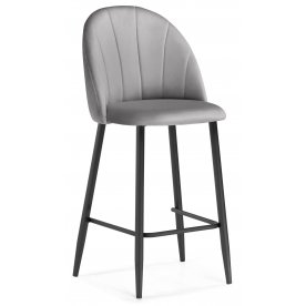 Полубарный стул Седа 04 серый / черный