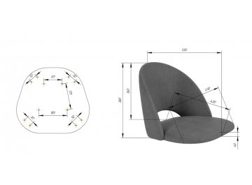 Полубарный стул SHT-ST34-1/S65-1