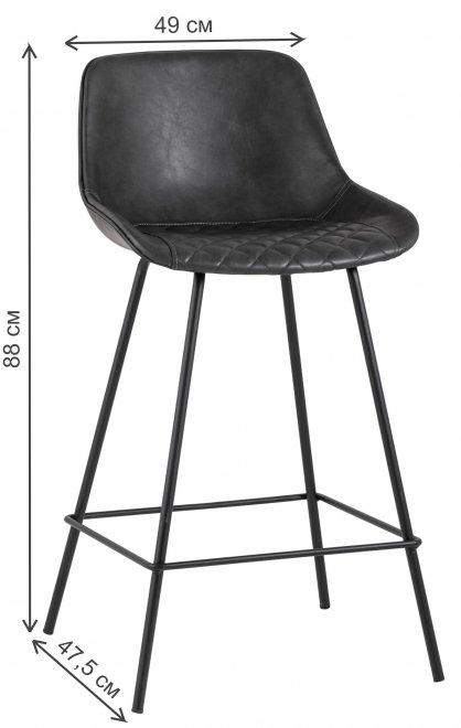 Полубарный стул Сигит черный