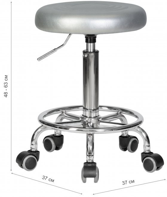 Полубарный стул Billy серебряный