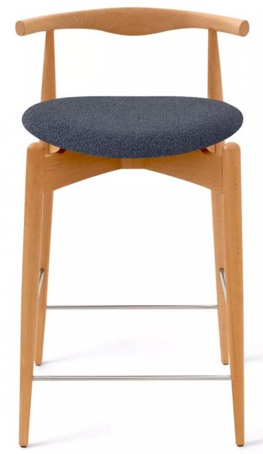 Полубарный стул Торн букле графит / бук светлый