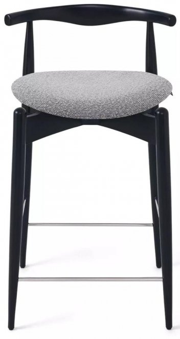 Полубарный стул Торн букле серый / бук черный