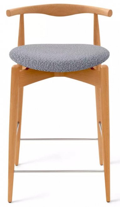 Полубарный стул Торн букле серый / бук светлый