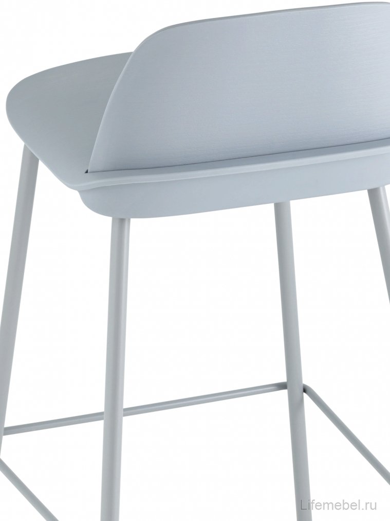 Полубарный стул Туман серо-голубой