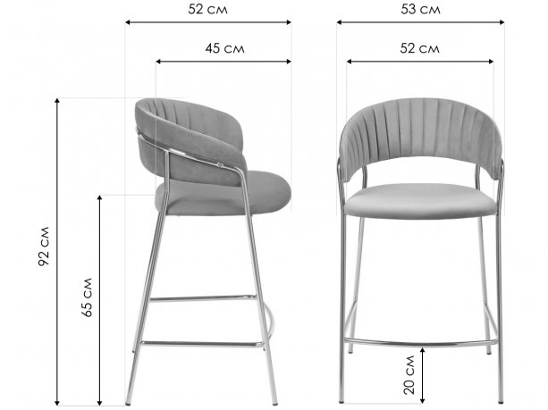 Полубарный стул Turin латте / золото