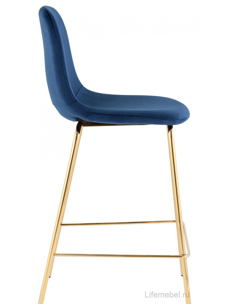 Полубарный стул Валли синий / золотой