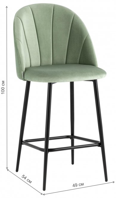 Полубарный стул Закур фисташковый