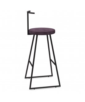 Барный стул Сканди-75 софт ткань velur grey/черный