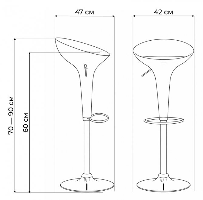 Стул барный Пит белый