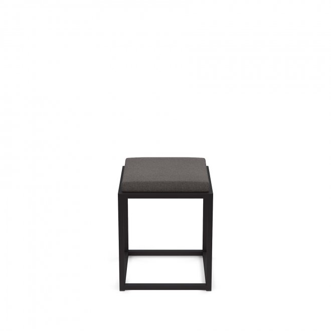 Табурет Верм-46 (360*360*460) grey lunar/черный